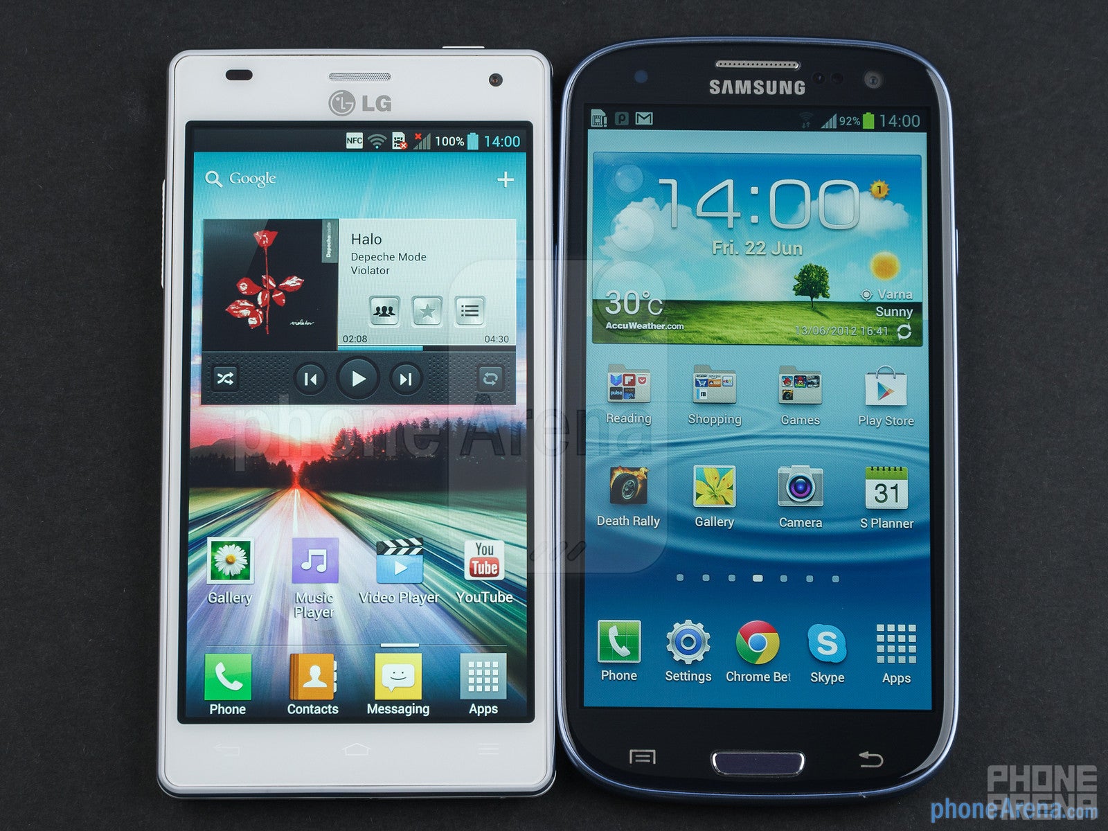 The Samsung Galaxy S III sports a slightly bigger display - LG Optimus 4X HD vs Samsung Galaxy S III
