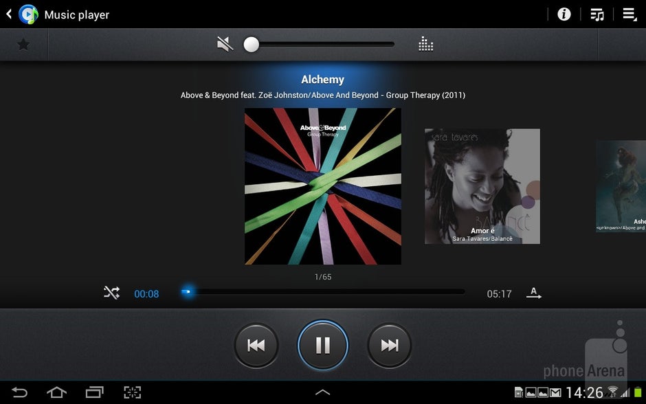 samsung note 10 lite music player