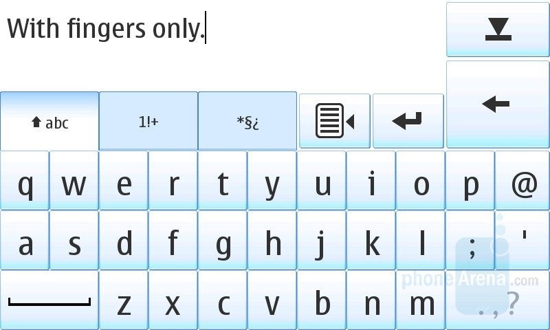 Fullscreen Keyboard - Nokia N800 Internet Tablet Review