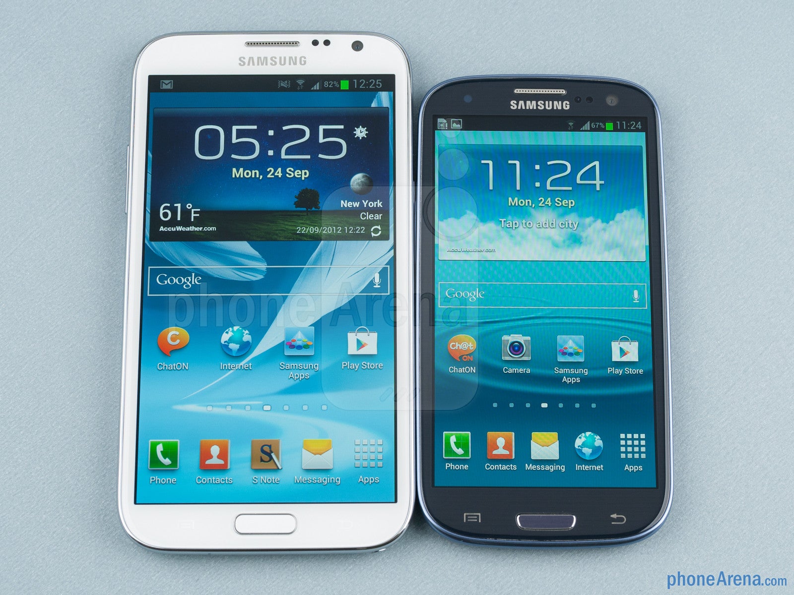 Samsung Galaxy Note II vs Galaxy S III - PhoneArena