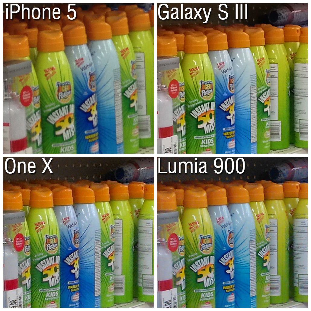 100% Crops - Camera comparison: Apple iPhone 5 vs Samsung Galaxy S III vs HTC One X vs Nokia Lumia 900