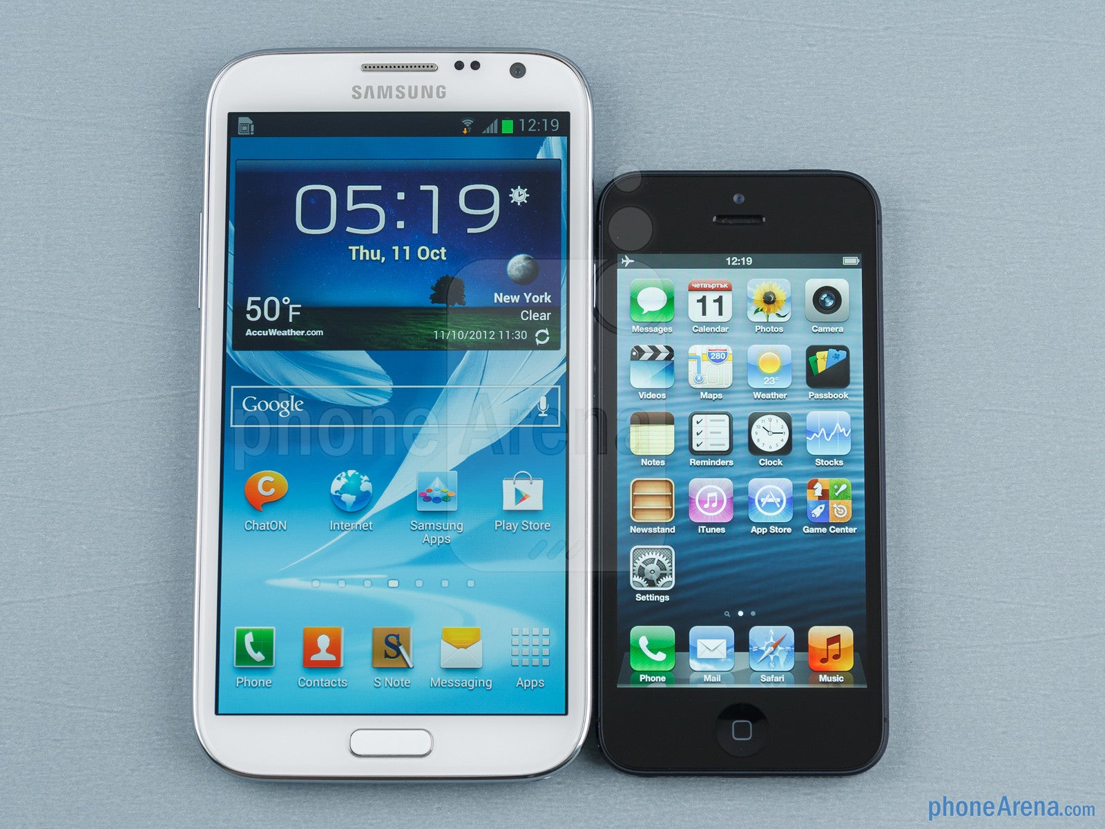 Samsung Galaxy Note II vs Apple iPhone 5