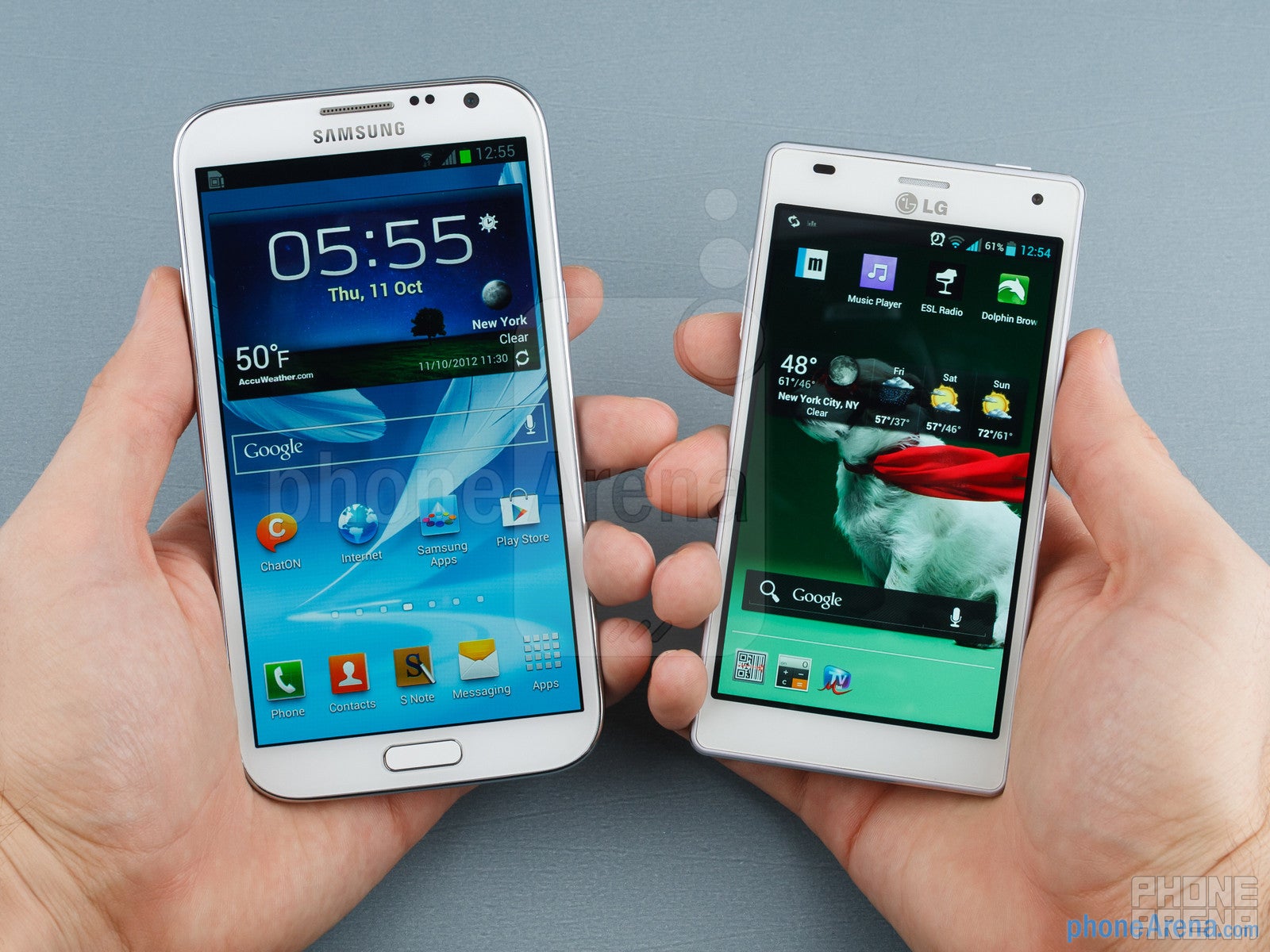 Samsung Galaxy Note II vs LG Optimus 4X HD