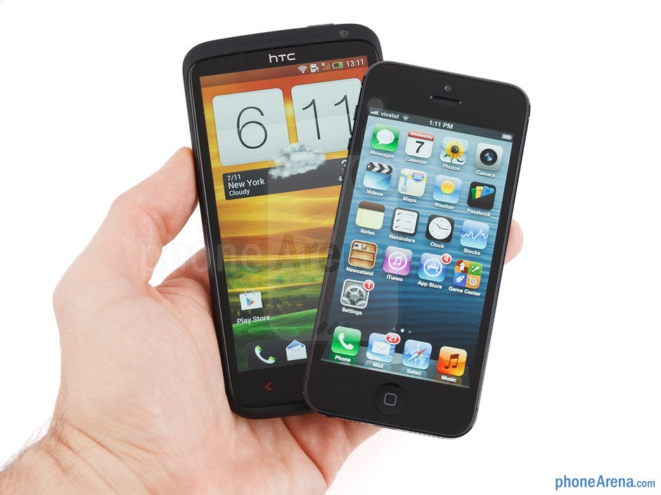 HTC One X + frente al iPhone 5