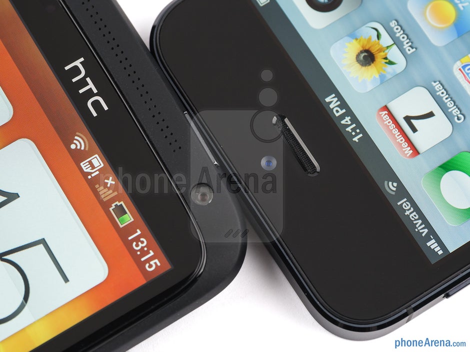 Cámaras frontales y auriculares - HTC One X + vs iPhone 5
