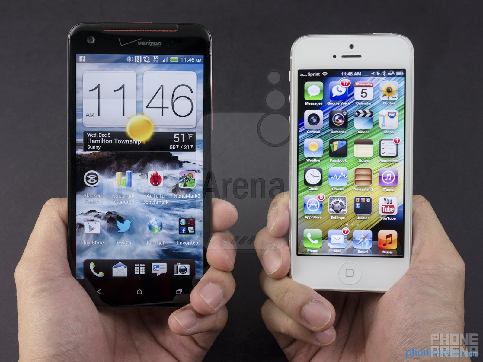 HTC DROID DNA vs Apple iPhone 5