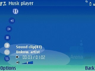 Music player - Nokia E62 Review