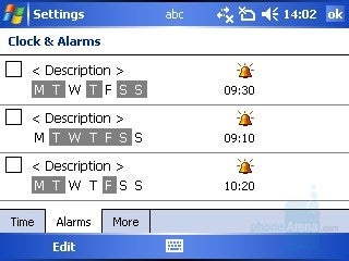 Alarms - i-mate JAQ3 Review