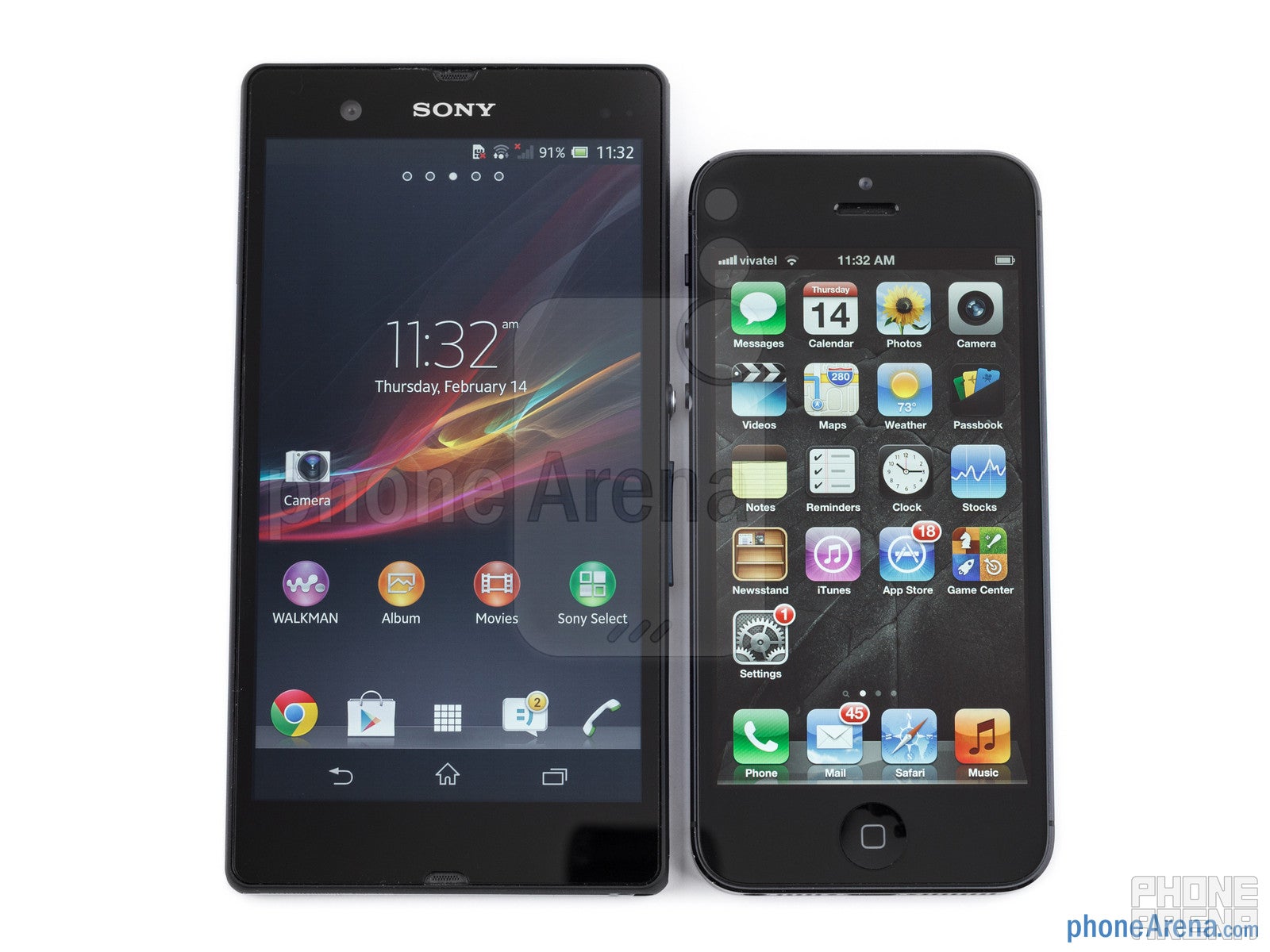 Sony Xperia Z vs Apple iPhone 5