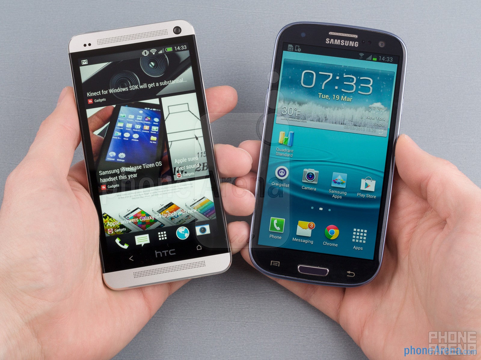HTC One vs Samsung Galaxy S III