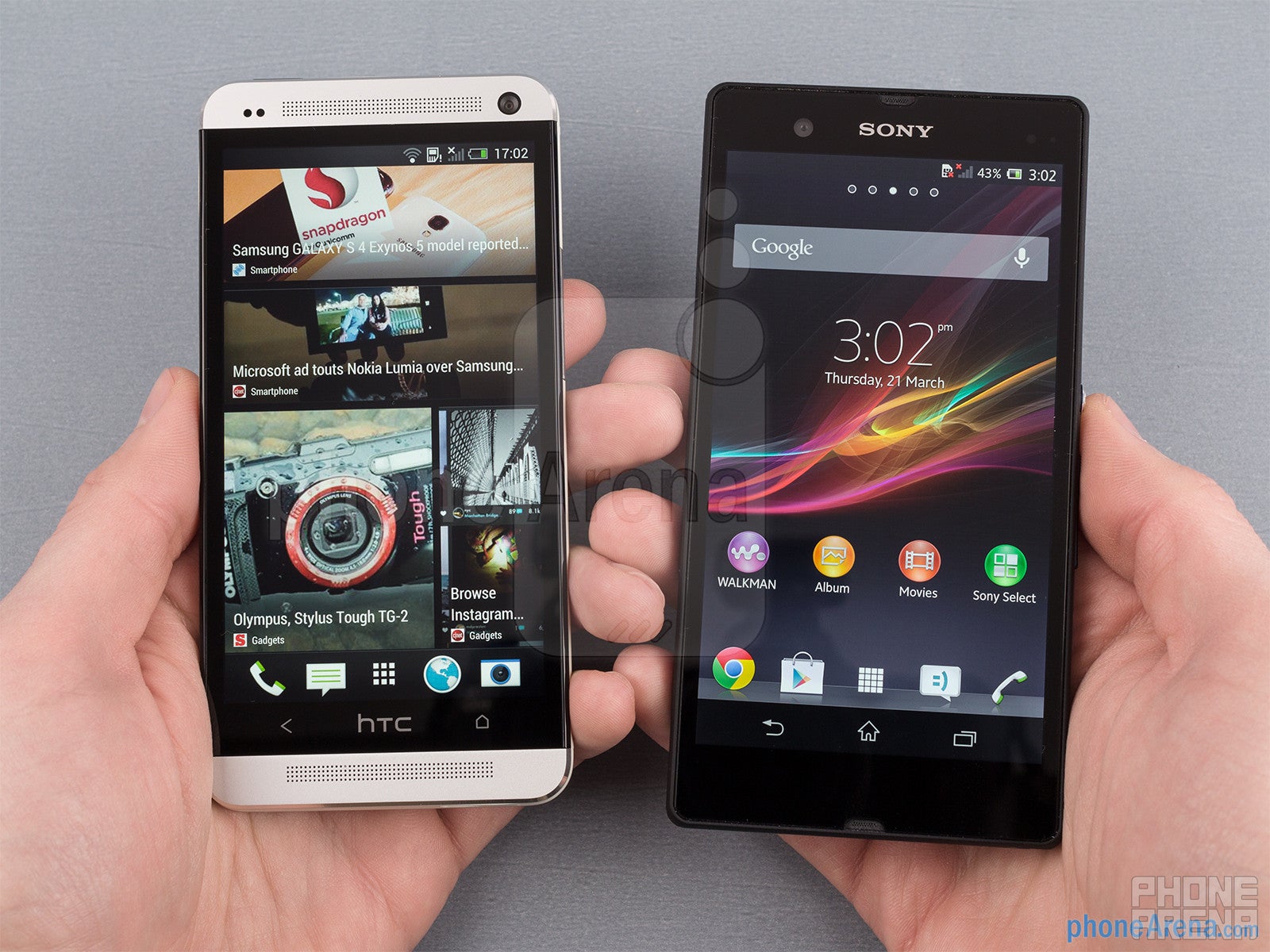 HTC One vs Sony Xperia Z