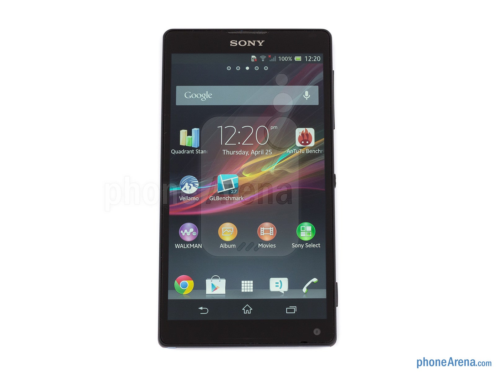 The 5-inch screen occupies more than three quarters of the phones face - Sony Xperia ZL Review