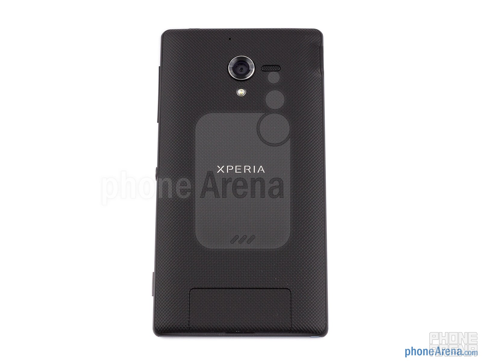 The textured soft touch back plate provides good grip - Sony Xperia ZL Review