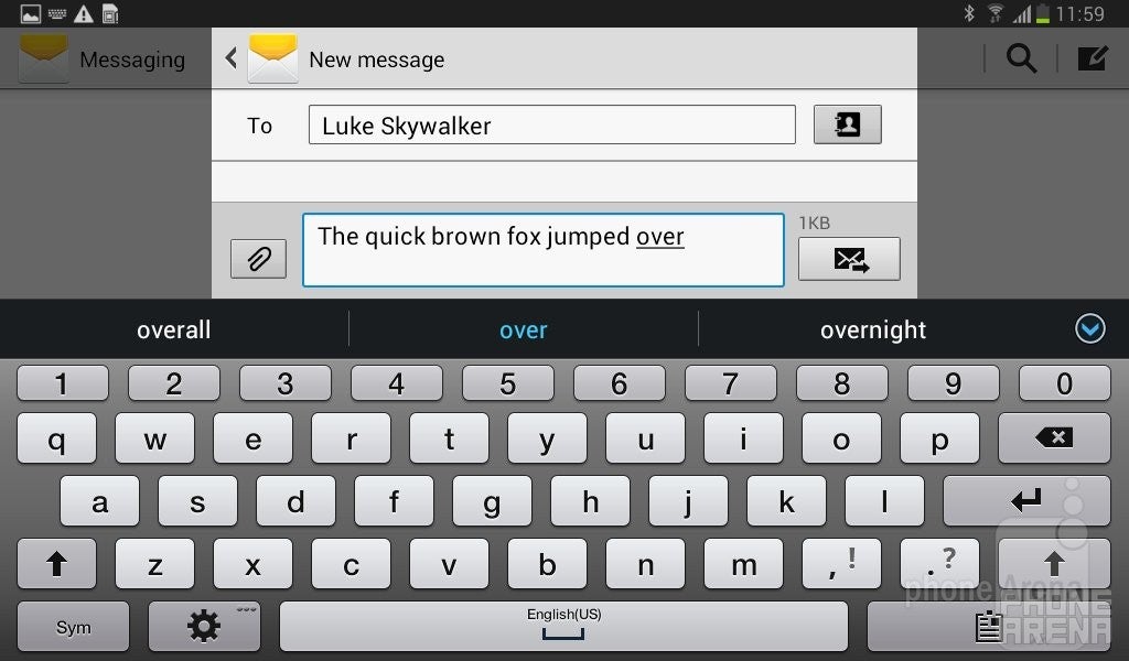 Texting is a mixed bag - Samsung Galaxy Tab 3 7-inch Preview