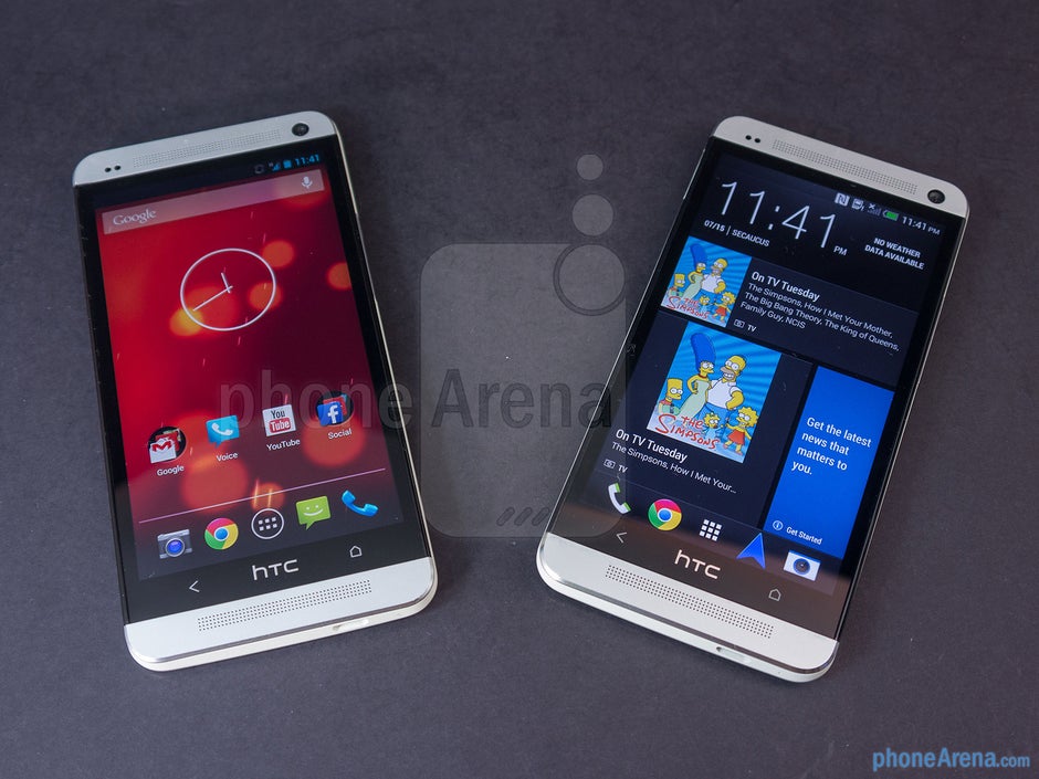  The HTC One Google Play Edition (left) and the HTC One (right) - HTC One Google Play Edition vs HTC One