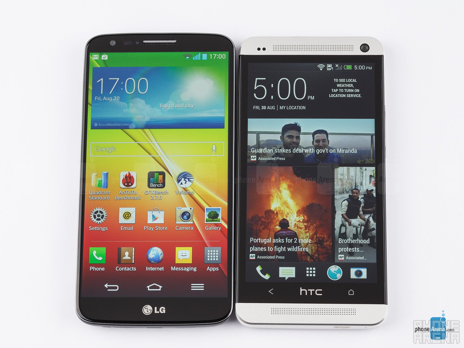 LG G2 vs HTC One