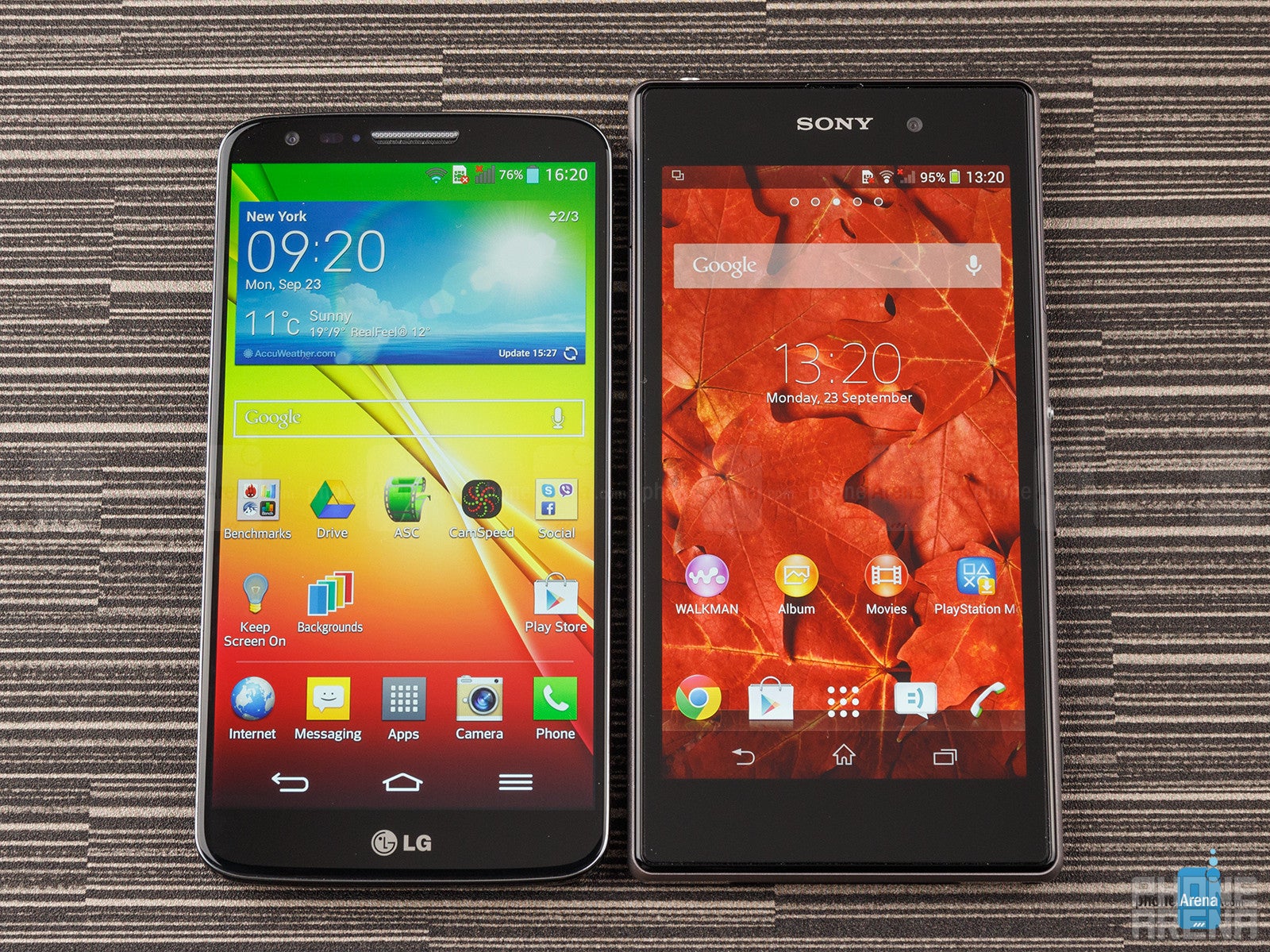 Sony Xperia Z1 vs LG G2