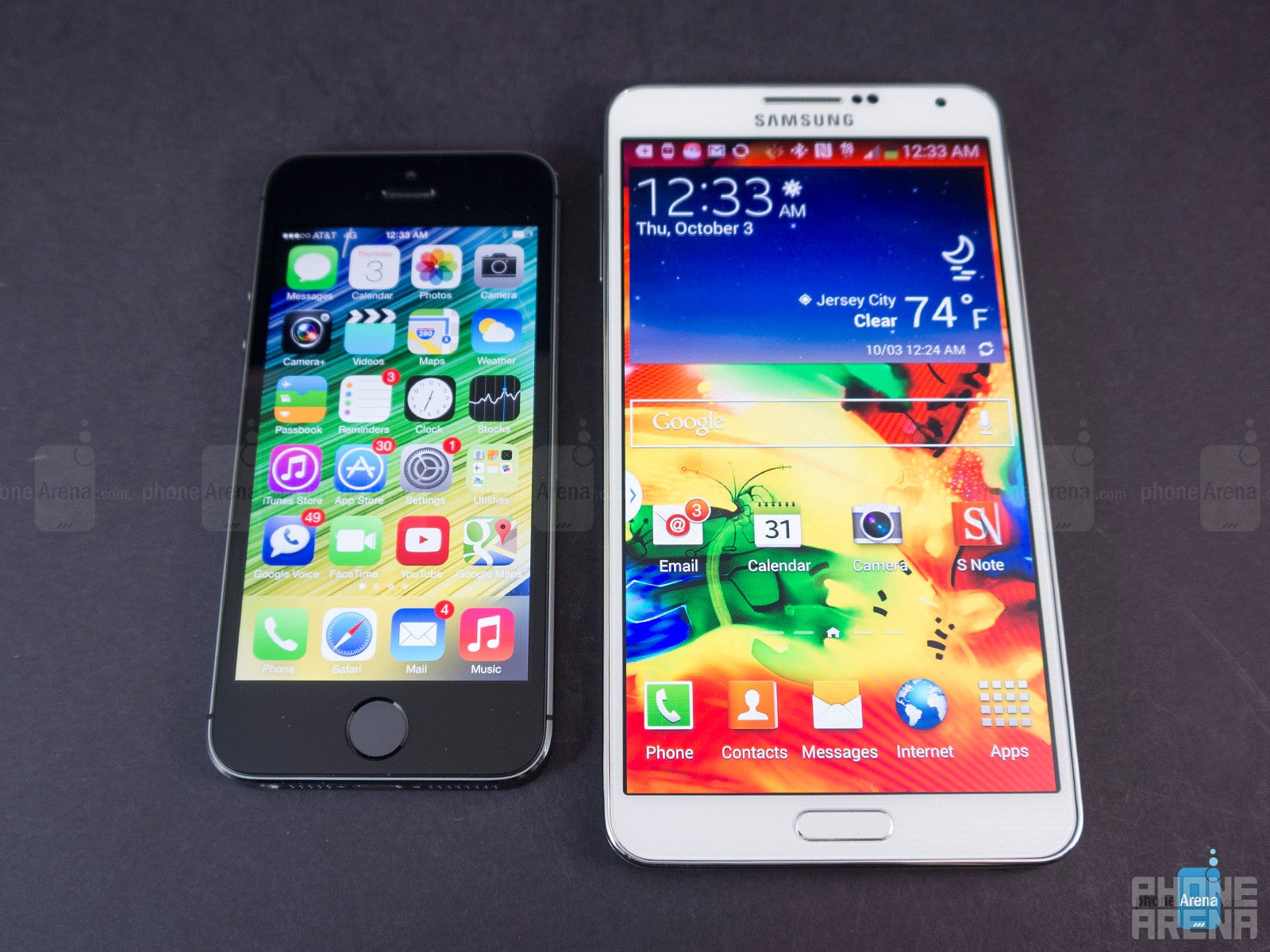 Apple iPhone 5s vs Samsung Galaxy Note 3