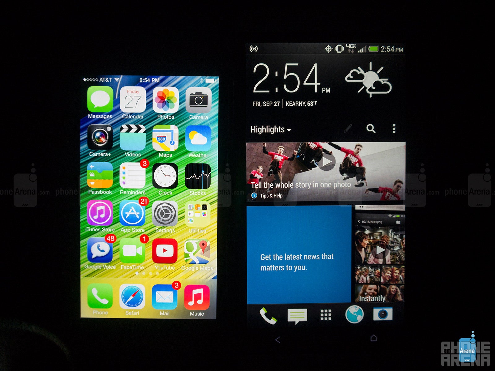 Apple iPhone 5s vs HTC One