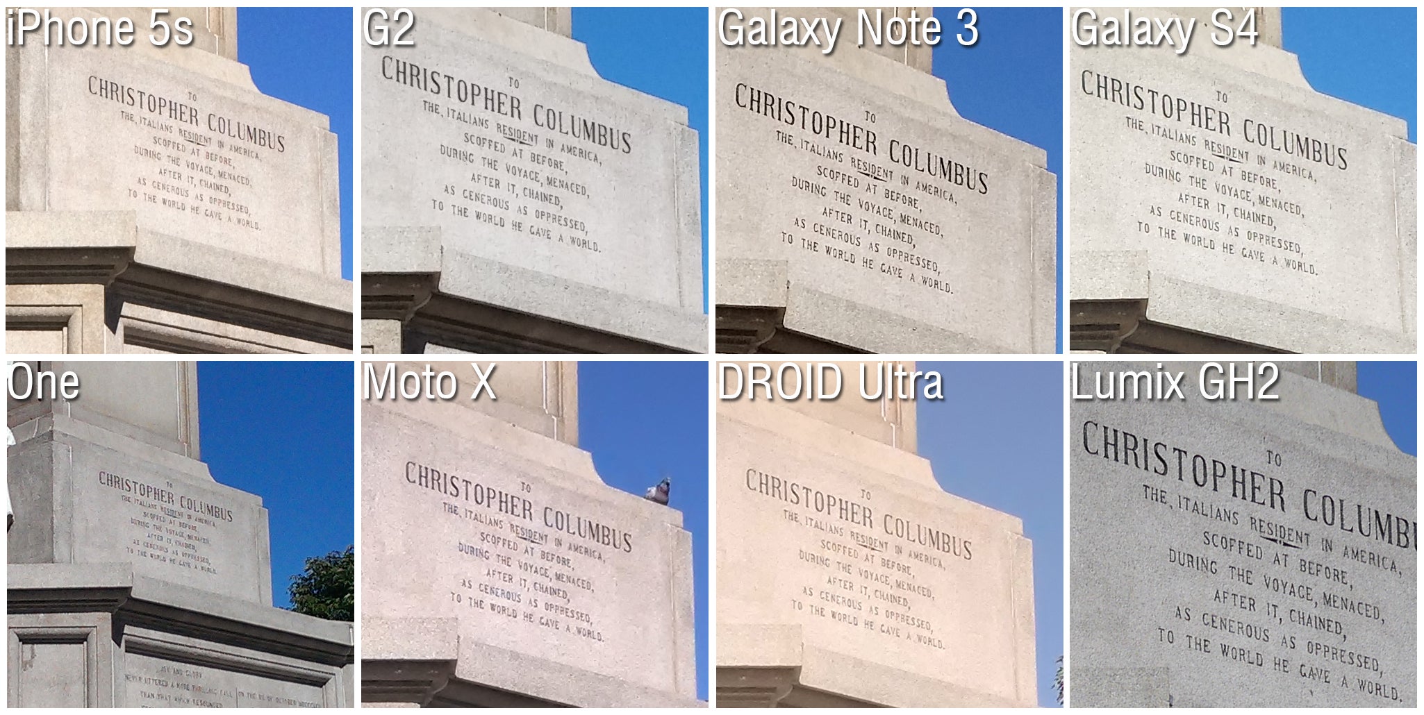 100% crop - Camera Comparison: iPhone 5s vs LG G2, Samsung Galaxy Note 3, Galaxy S4, HTC One, Motorola Moto X, DROID Ultra