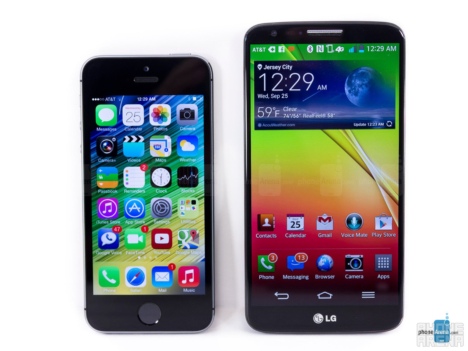 Apple iPhone 5s vs LG G2