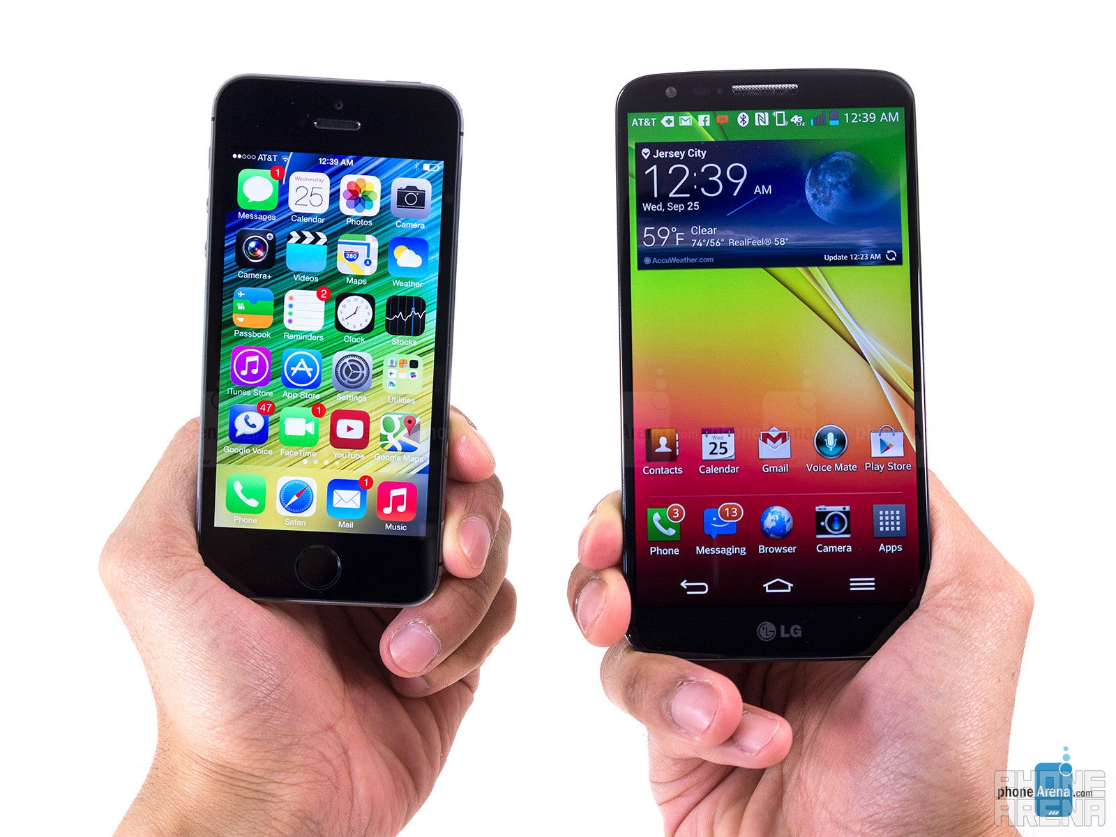 Apple iPhone 5s vs LG G2