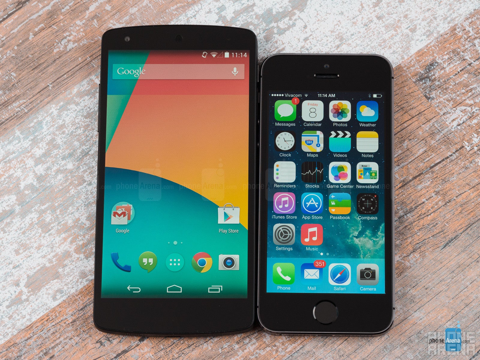 Google Nexus 5 vs Apple iPhone 5s