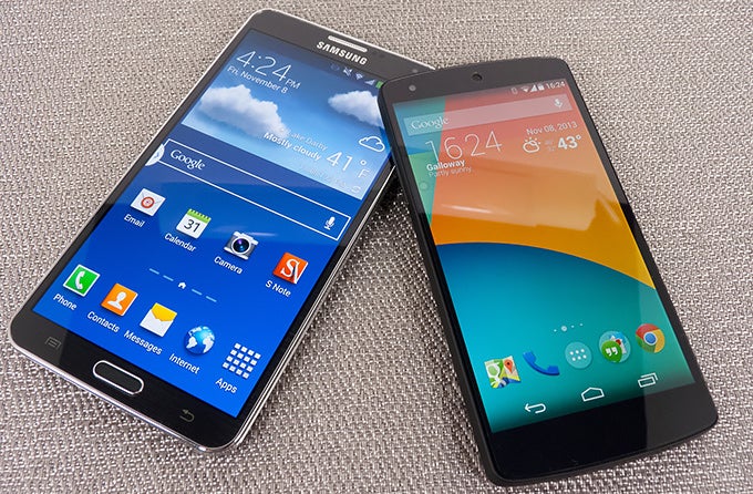 Google Nexus 5 vs Samsung Galaxy Note 3