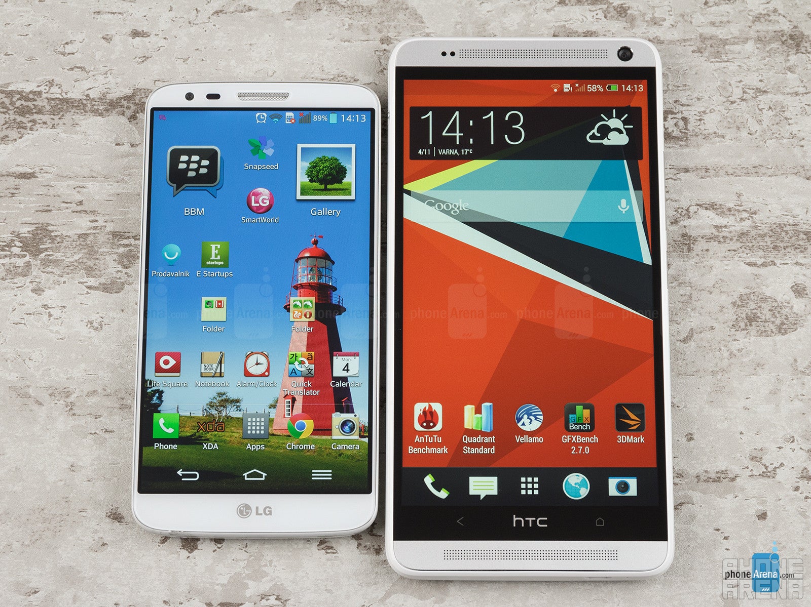 HTC One max vs LG G2