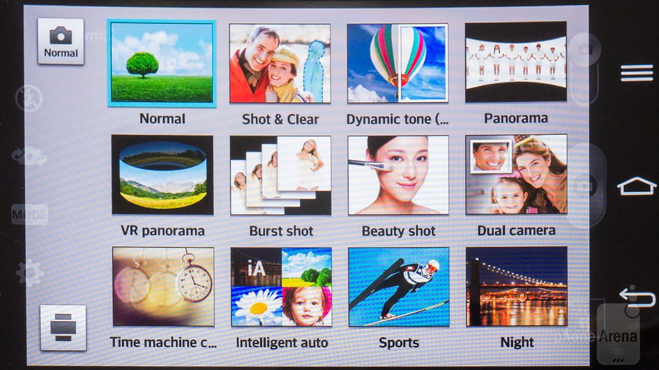 Interfaccia utente della fotocamera dell'LG G Flex - LG G Flex vs Nokia Lumia 1520