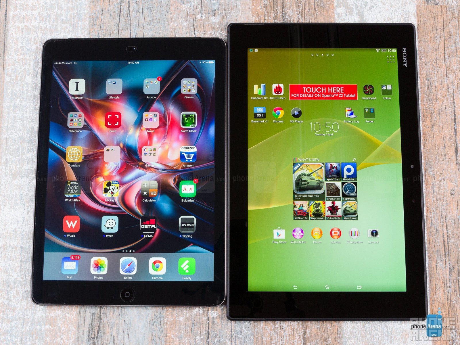 Sony Xperia Z2 Tablet vs Apple iPad Air