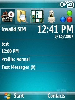 Home screen - i-mate SPL Review