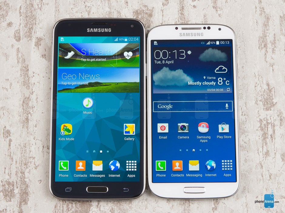 koper min Horzel Samsung Galaxy S5 vs Samsung Galaxy S4 - PhoneArena
