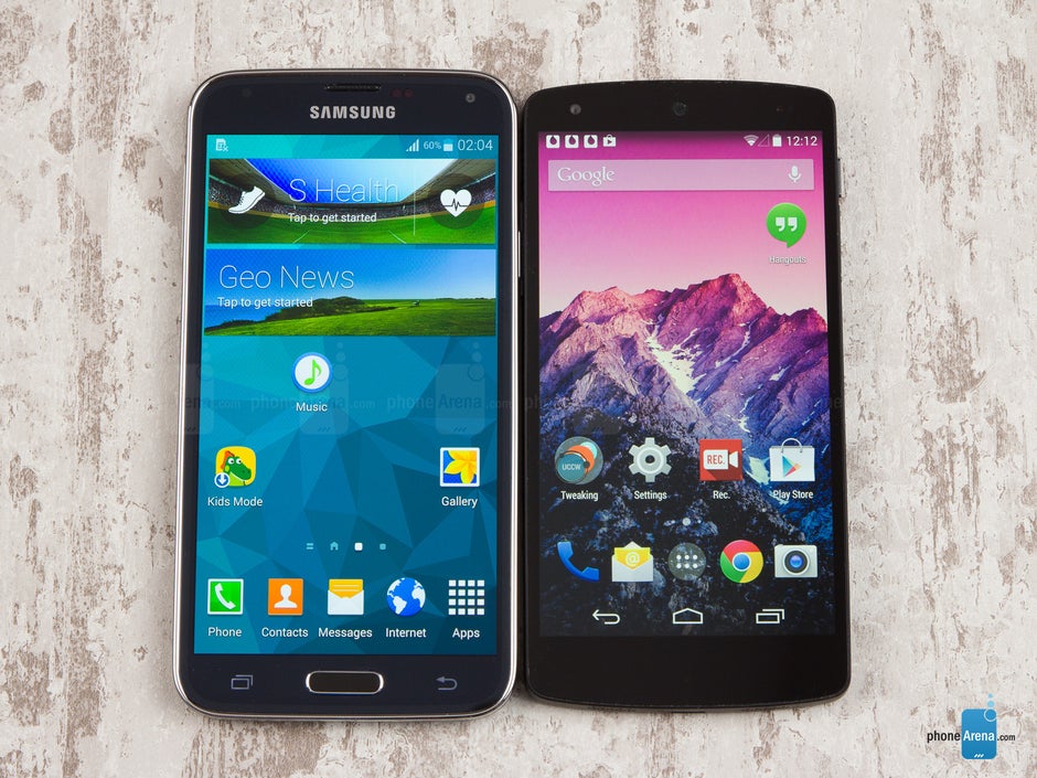 Samsung Galaxy S5 vs Google Nexus 5 PhoneArena