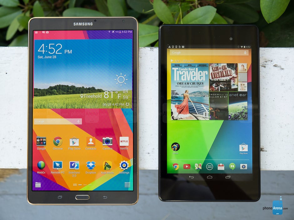 door elkaar haspelen Master diploma Vrouw Samsung Galaxy Tab S 8.4 vs Google Nexus 7 - PhoneArena