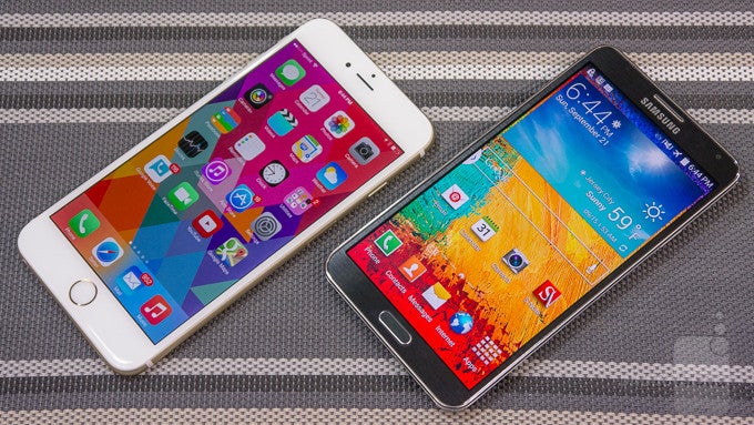 iphone 6 plus and note 3