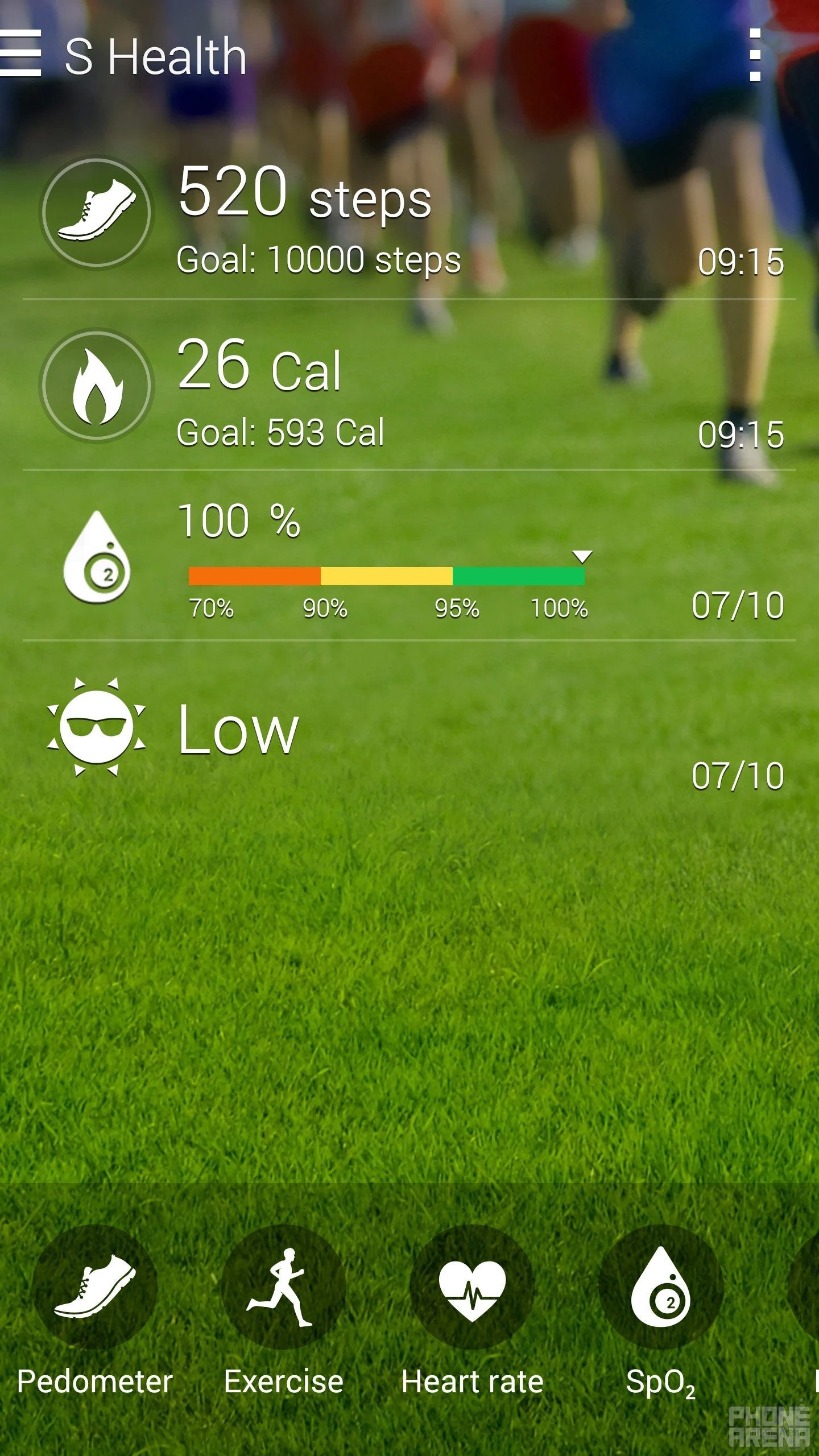 The new S Health app lets you measure UV radiation and oxygen saturation in your blood - Samsung Galaxy Note 4 Review