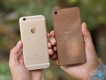 Sony Xperia ピンク & Apple iPhone 6s ゴールド Sony Xperia ピンク & Apple iPhone 6s ゴールド