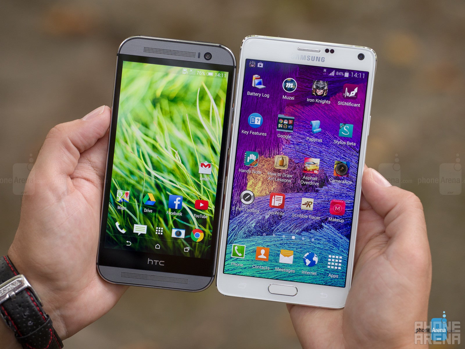 Samsung Galaxy Note 4 vs HTC One (M8)