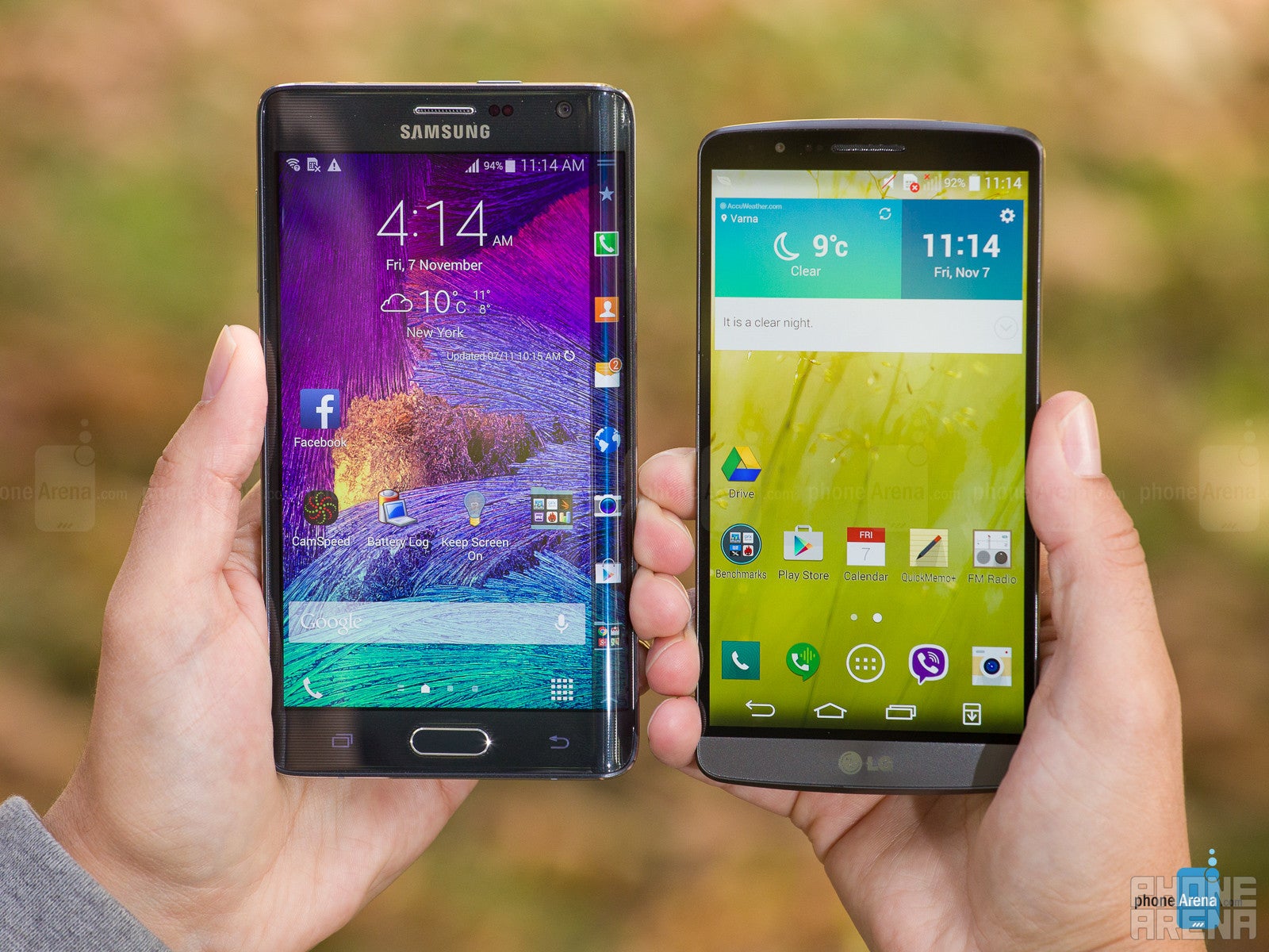 Samsung Galaxy Note Edge vs LG G3