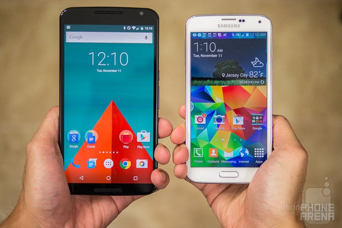 Google Nexus 6 vs Samsung Galaxy S5