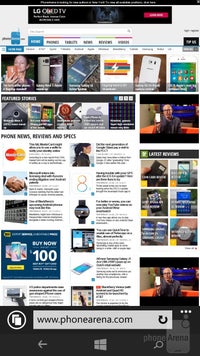 Internet Explorer serves its purpose well here with the Lumia 735