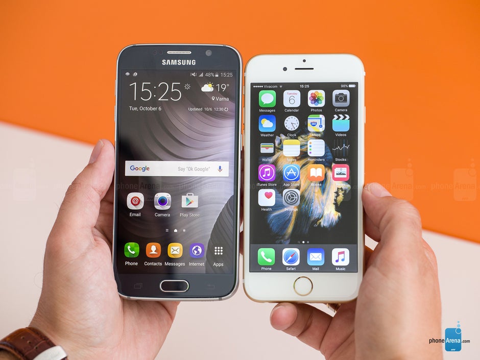 Apple iPhone 6s Samsung Galaxy S6 - PhoneArena