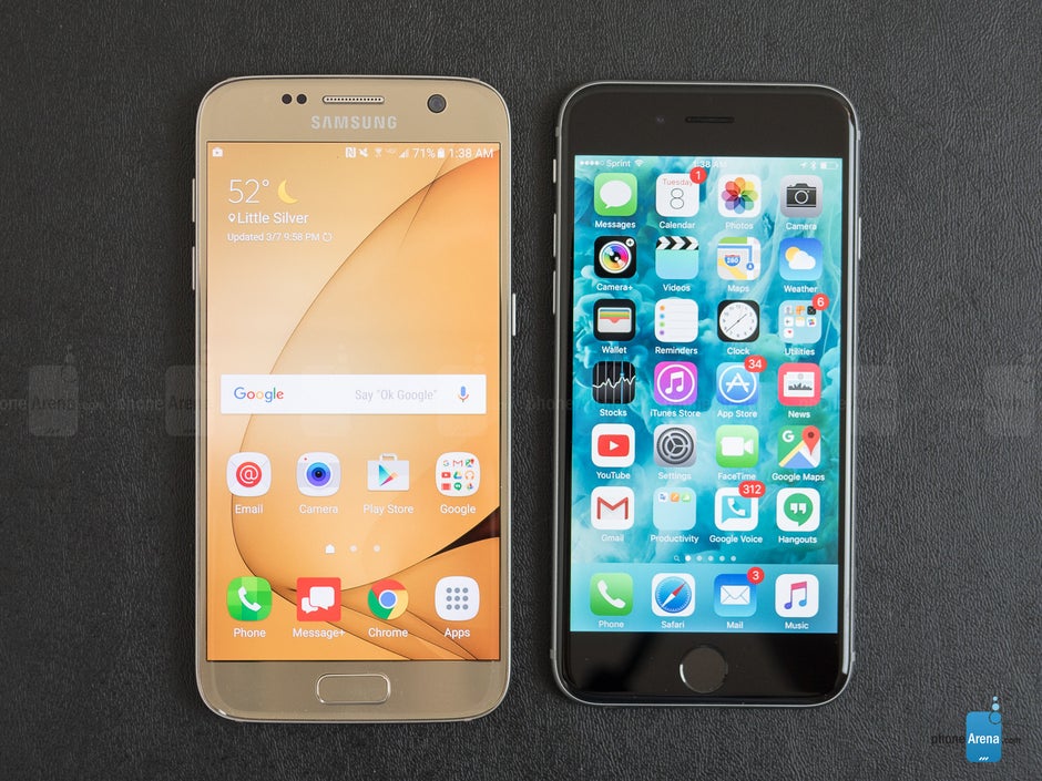 Decimale bank Zenuwinzinking Samsung Galaxy S7 vs Apple iPhone 6s - PhoneArena