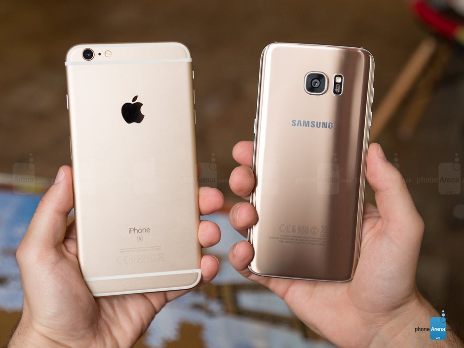 Samsung Galaxy edge vs Apple 6s PhoneArena
