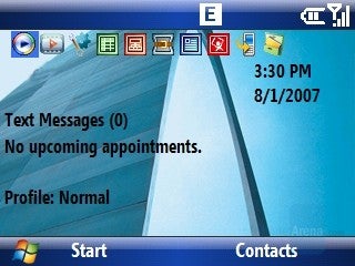 Home screen - Motorola Q9h Review
