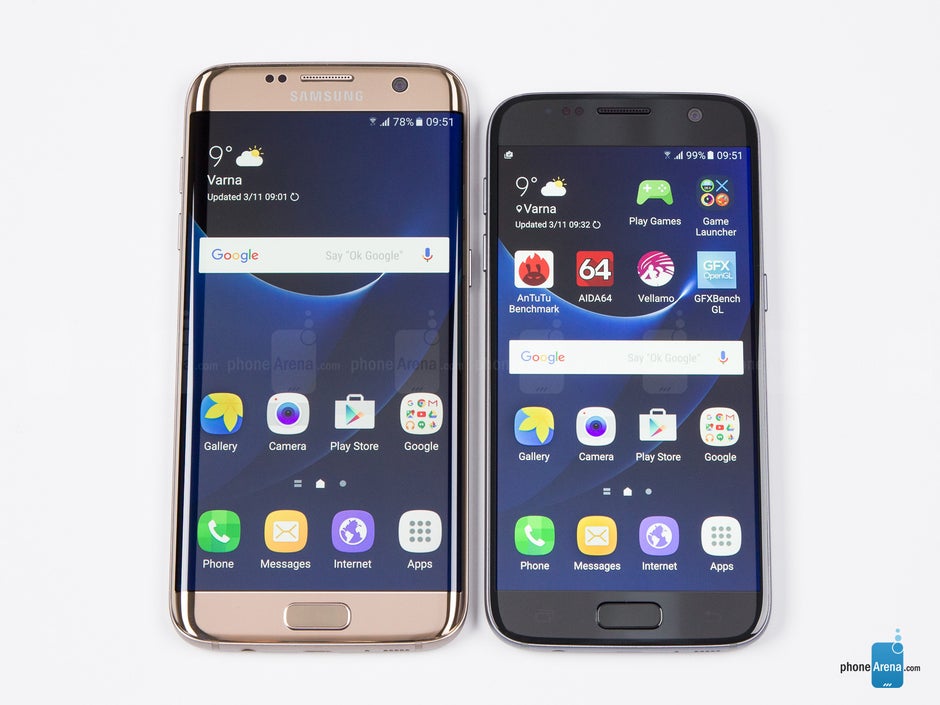 Samsung Galaxy S7 Edge Vs Galaxy S7 Phonearena Samsung Galaxy S7 Edge Vs Galaxy S7 Phonearena