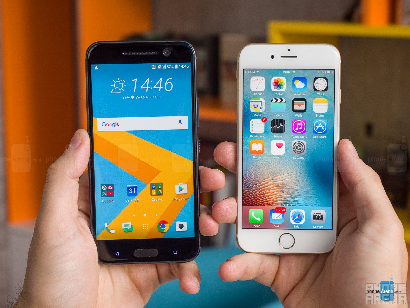 HTC 10 vs Apple iPhone 6s