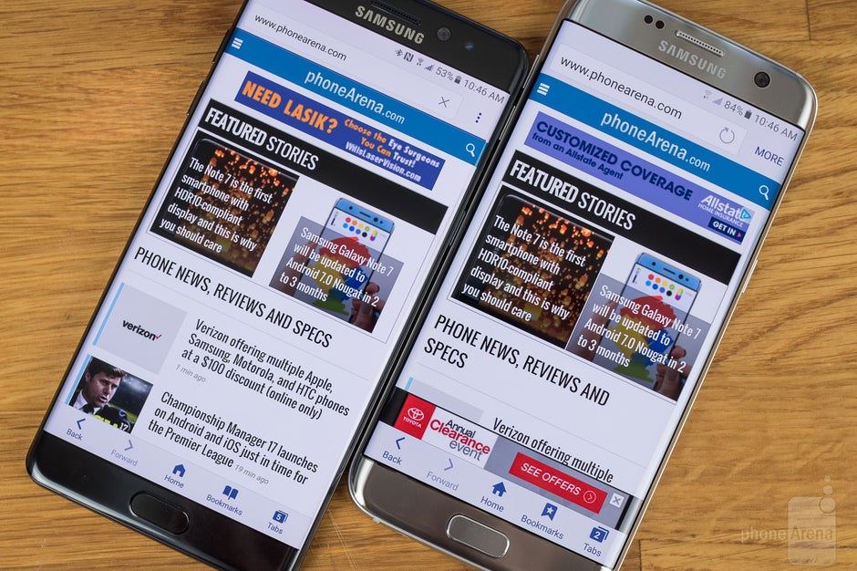 Samsung Galaxy Note 7 vs. Samsung Galaxy S7 Edge