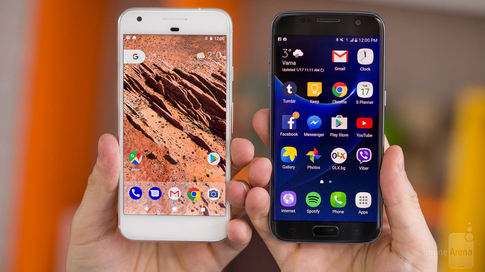 Google Pixel vs Samsung Galaxy S7